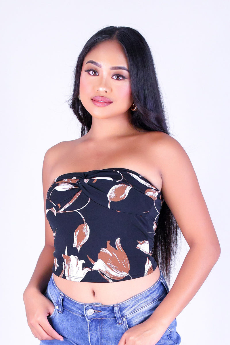 PETAL TOUCH CROP TUBE TOP