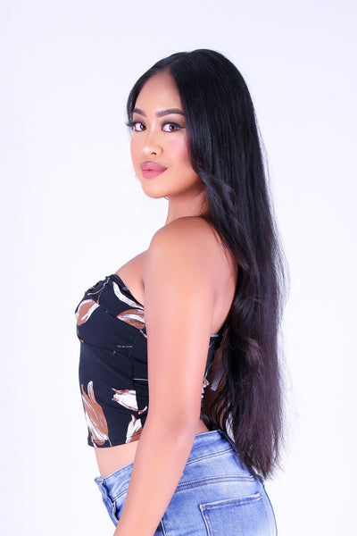 PETAL TOUCH CROP TUBE TOP