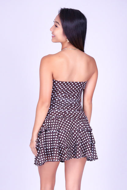 PRETTY LITTLE POLKA TUBE DRESS