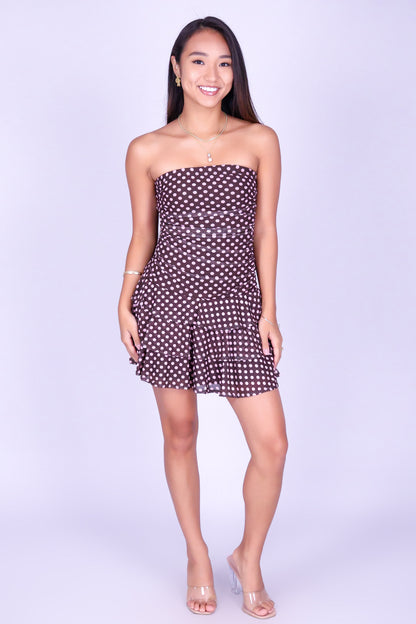 PRETTY LITTLE POLKA TUBE DRESS