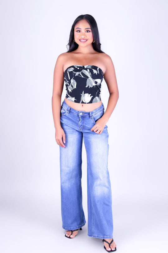 PETAL TOUCH CROP TUBE TOP