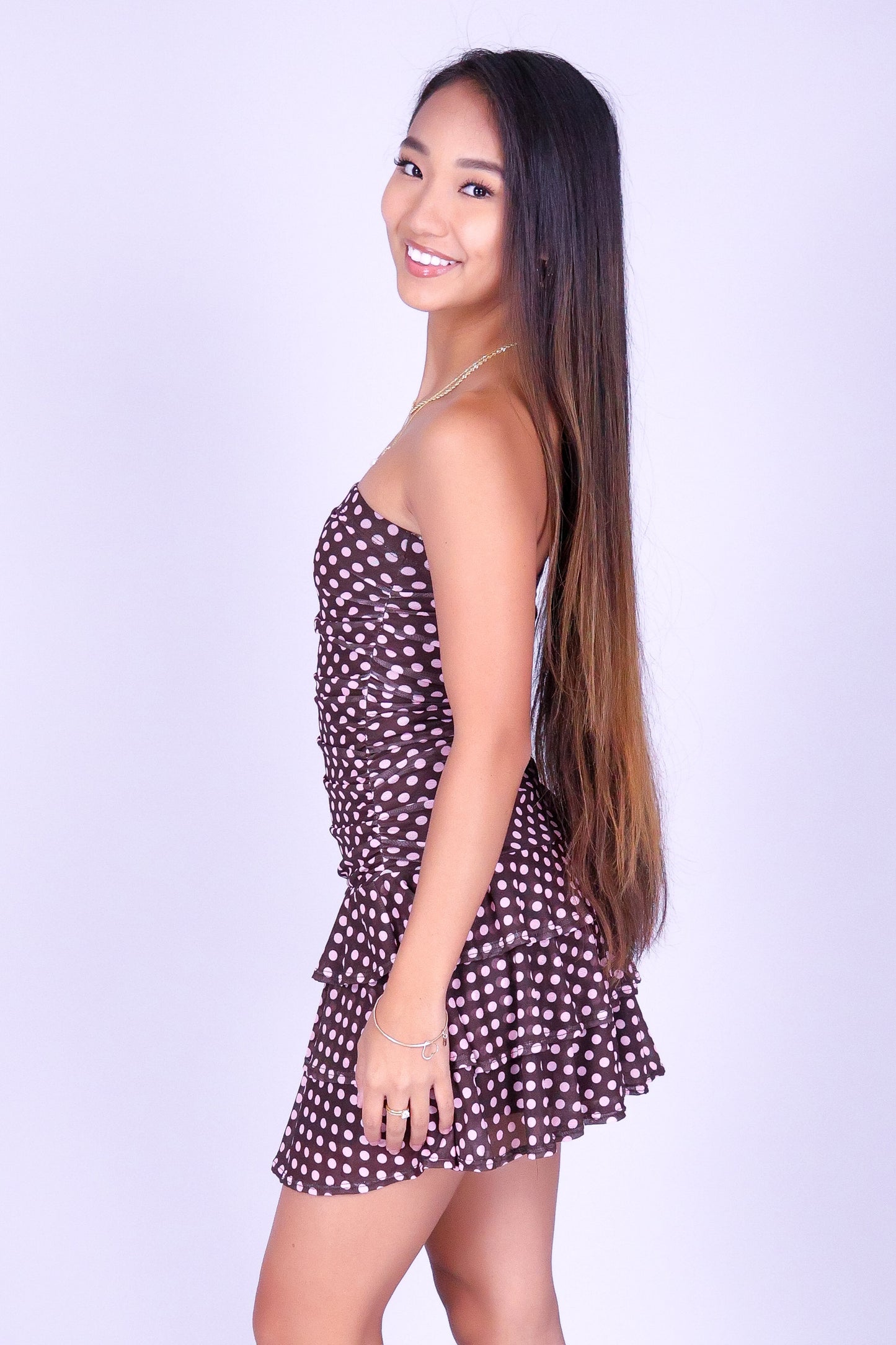 PRETTY LITTLE POLKA TUBE DRESS