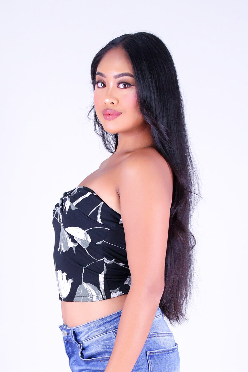 PETAL TOUCH CROP TUBE TOP