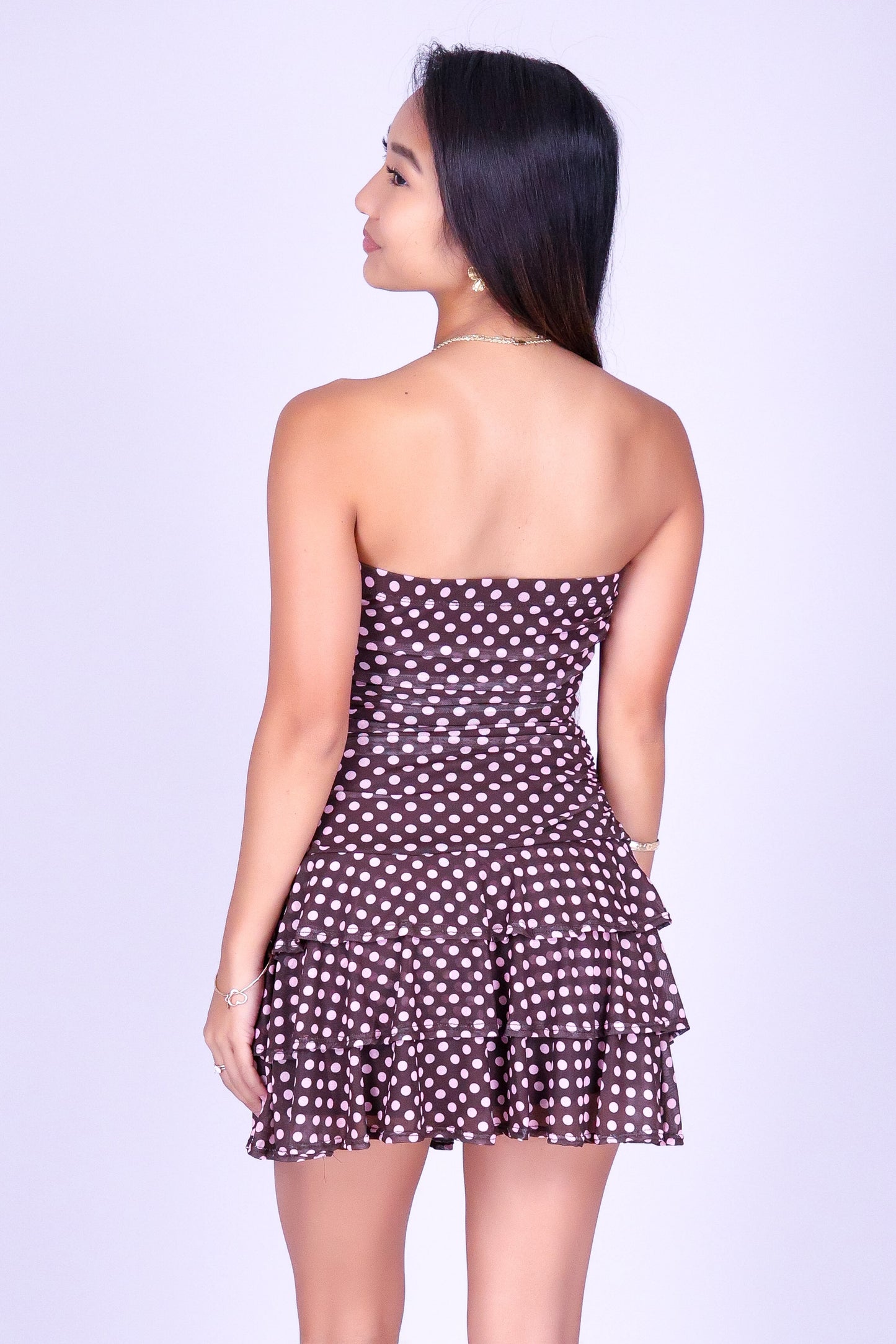 PRETTY LITTLE POLKA TUBE DRESS