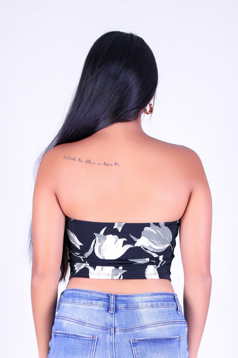 PETAL TOUCH CROP TUBE TOP