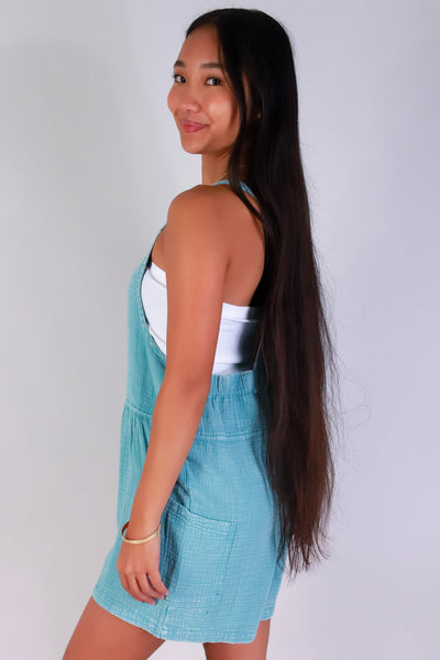 Jeans Warehouse Hawaii - SOLID CASUAL ROMPERS - BACKYARD BABE OVERALLS | By ZENANA (KC EXCLUSIVE,INC