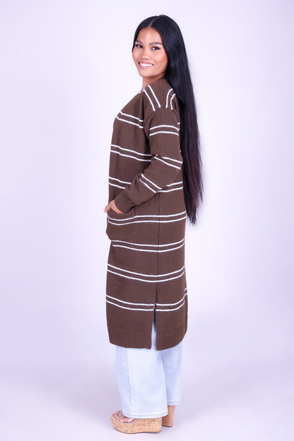 LOVE IN LAYERS DUSTER STRIPE CARDIGAN