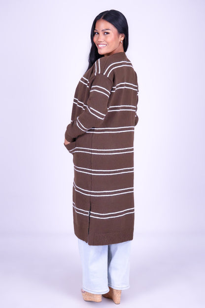 LOVE IN LAYERS DUSTER STRIPE CARDIGAN