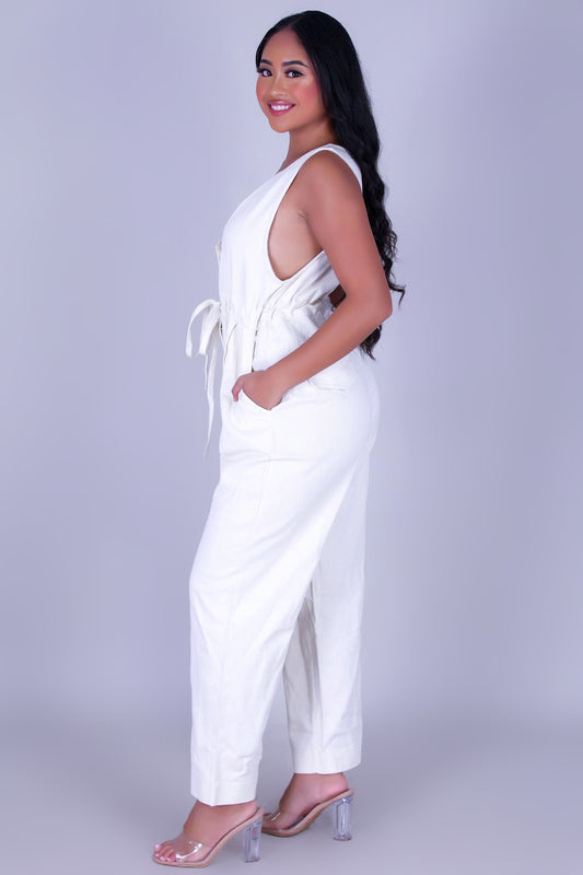 DOWNTOWN GIRL WIDE LEG JUMPSUIT