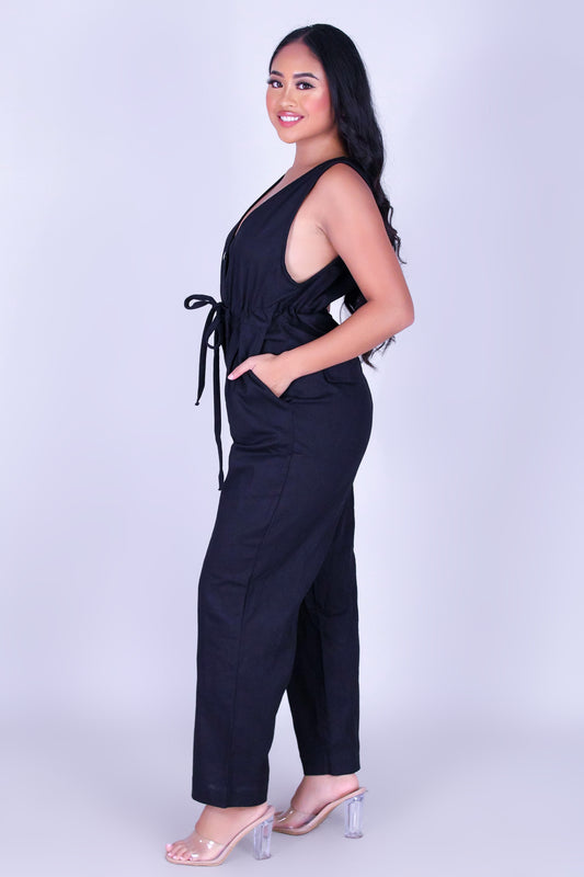 DOWNTOWN GIRL WIDE LEG JUMPSUIT
