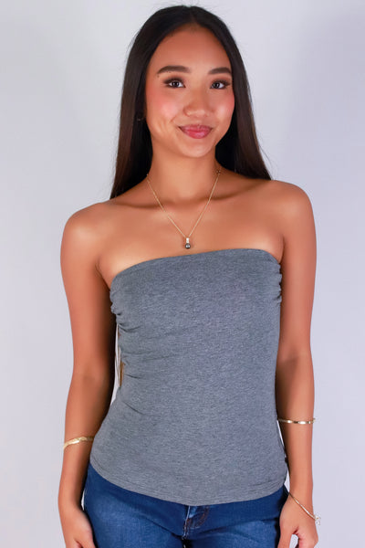 Jeans Warehouse Hawaii - TANK/TUBE SOLID BASIC - NO TELLING TUBE TOP | By CRESCITA APPAREL/SHINE I