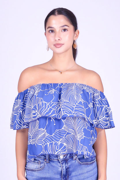 OUTLINE BLOOM OFF SHOULDER TOP