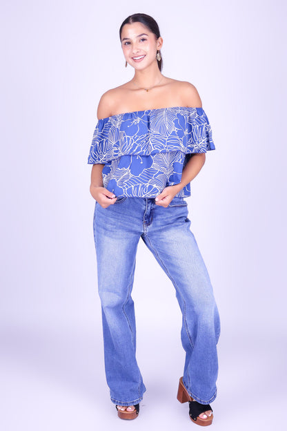 OUTLINE BLOOM OFF SHOULDER TOP