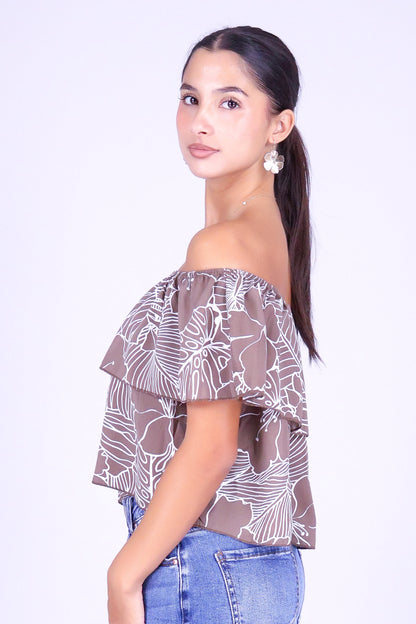 OUTLINE BLOOM OFF SHOULDER TOP