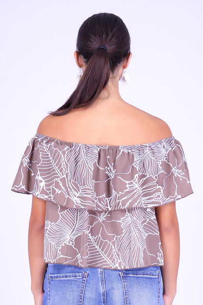 OUTLINE BLOOM OFF SHOULDER TOP