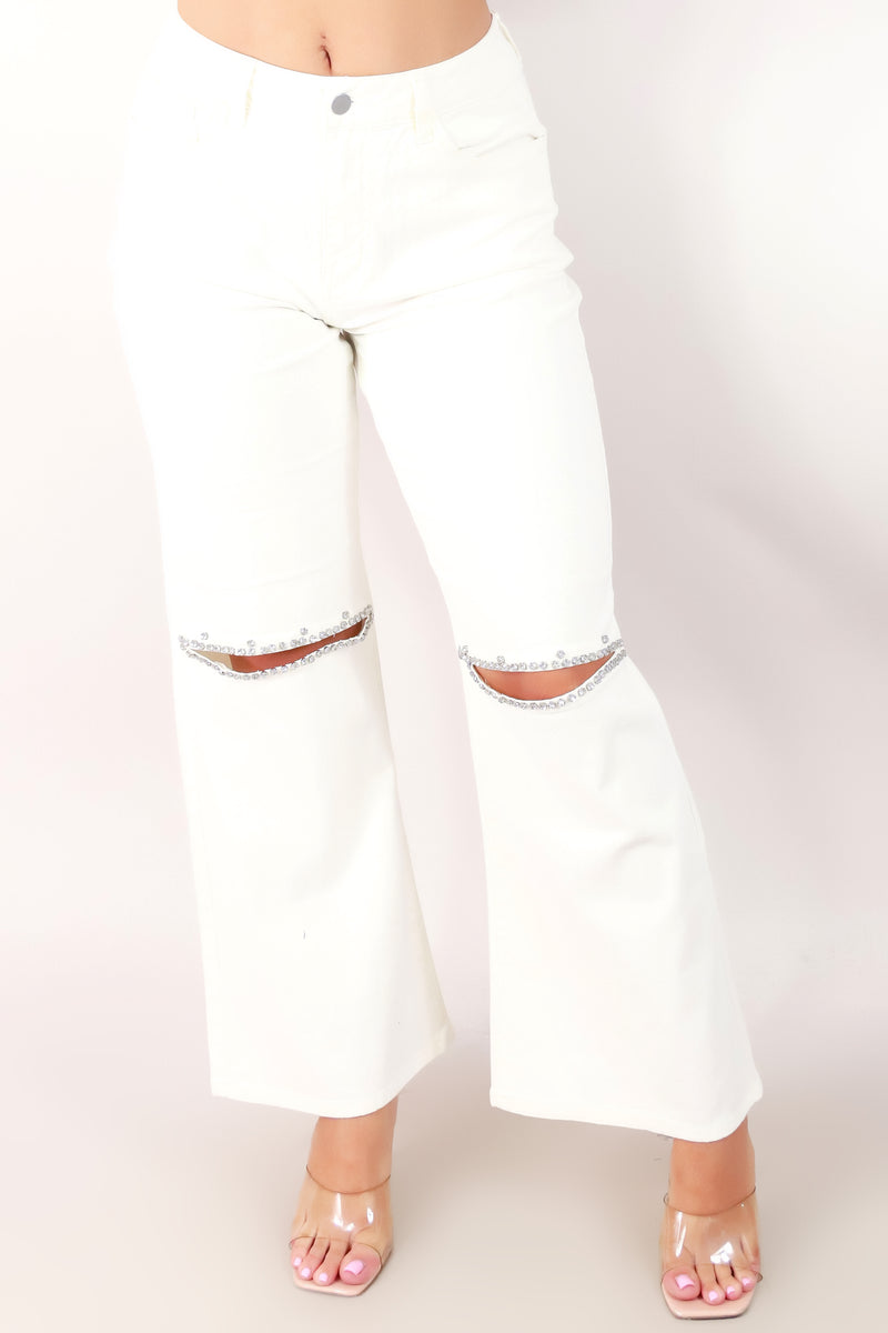 Jeans Warehouse Hawaii - SOLID WOVEN PANTS - LET HER SHINE PANTS | By TIMING