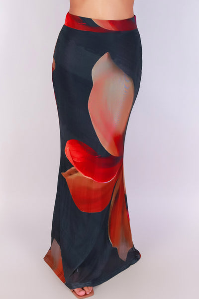 Jeans Warehouse Hawaii - KNIT LONG SKIRT - PETAL TEASE MAXI SKIRT | By B SHARP