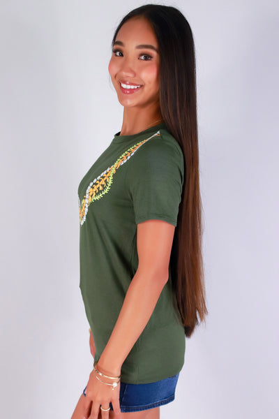 Jeans Warehouse Hawaii - S/S SCREEN - INTERTWINED LEI TEE | By LUZ