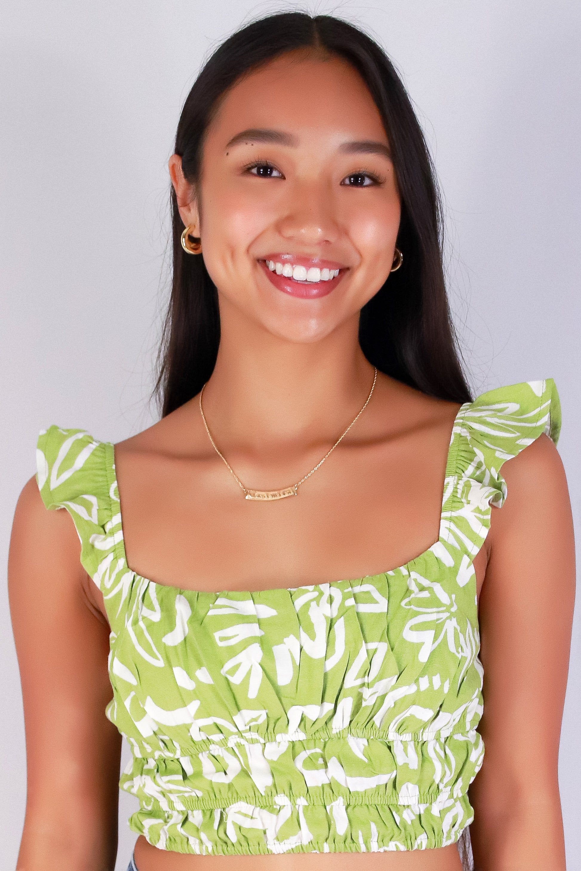 Jeans Warehouse Hawaii - TANK PRINT WOVEN CASUAL TOPS - SMOOTH TALKER TOP | By MINE FASHION