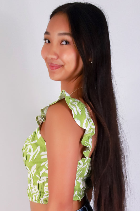 Jeans Warehouse Hawaii - TANK PRINT WOVEN CASUAL TOPS - SMOOTH TALKER TOP | By MINE FASHION