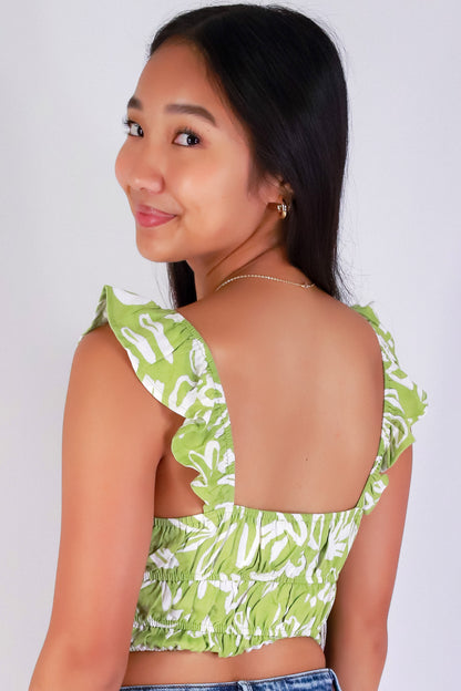 Jeans Warehouse Hawaii - TANK PRINT WOVEN CASUAL TOPS - SMOOTH TALKER TOP | By MINE FASHION