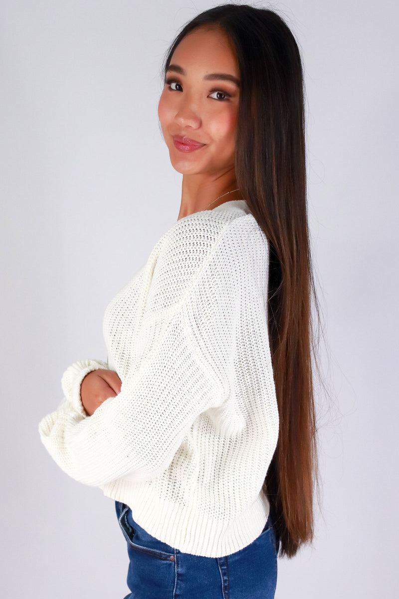 Jeans Warehouse Hawaii - SOLID LONG SLV CARDIGANS - WAKE ME UP SWEATER | By AMBIANCE APPAREL