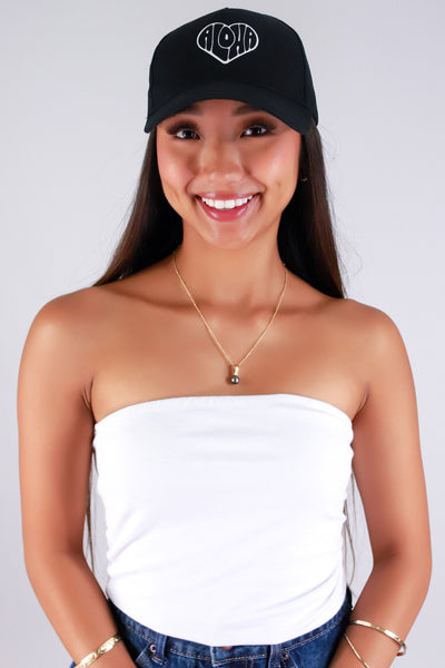 Jeans Warehouse Hawaii - BASEBALL/MILITARY CAPS - ALOHA HEART BASEBALL CAP | By GREENWELL PROMOTIONS LTD