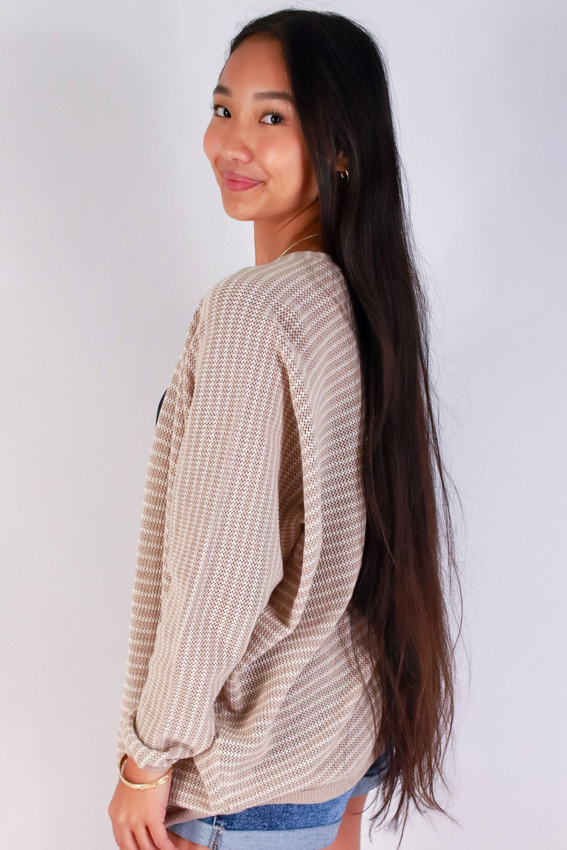 Jeans Warehouse Hawaii - SOLID LONG SLV CARDIGANS - SOFT EDIT SWEATER CARDIGAN | By BE COOL