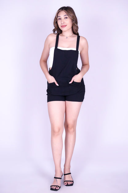 FLIRTY DAY OVERALL ROMPER