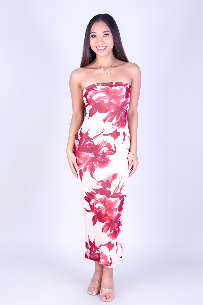 EFFORTLESS BLOOM TUBE DRESS