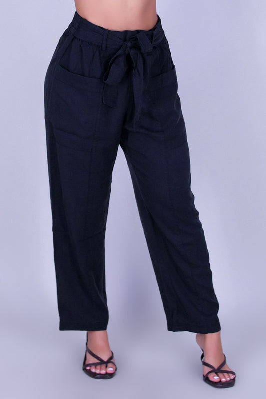 DAISY TIE WAIST PANTS