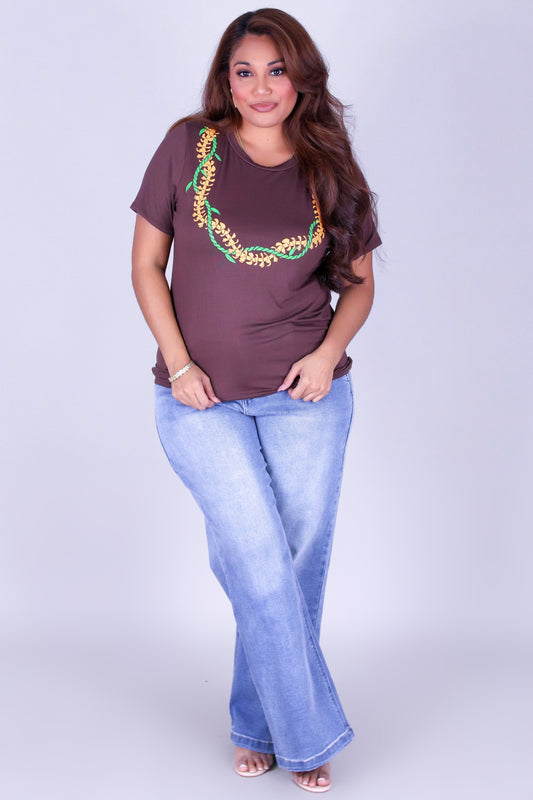 PUAKENIKENI TI LEAF LEI TEE