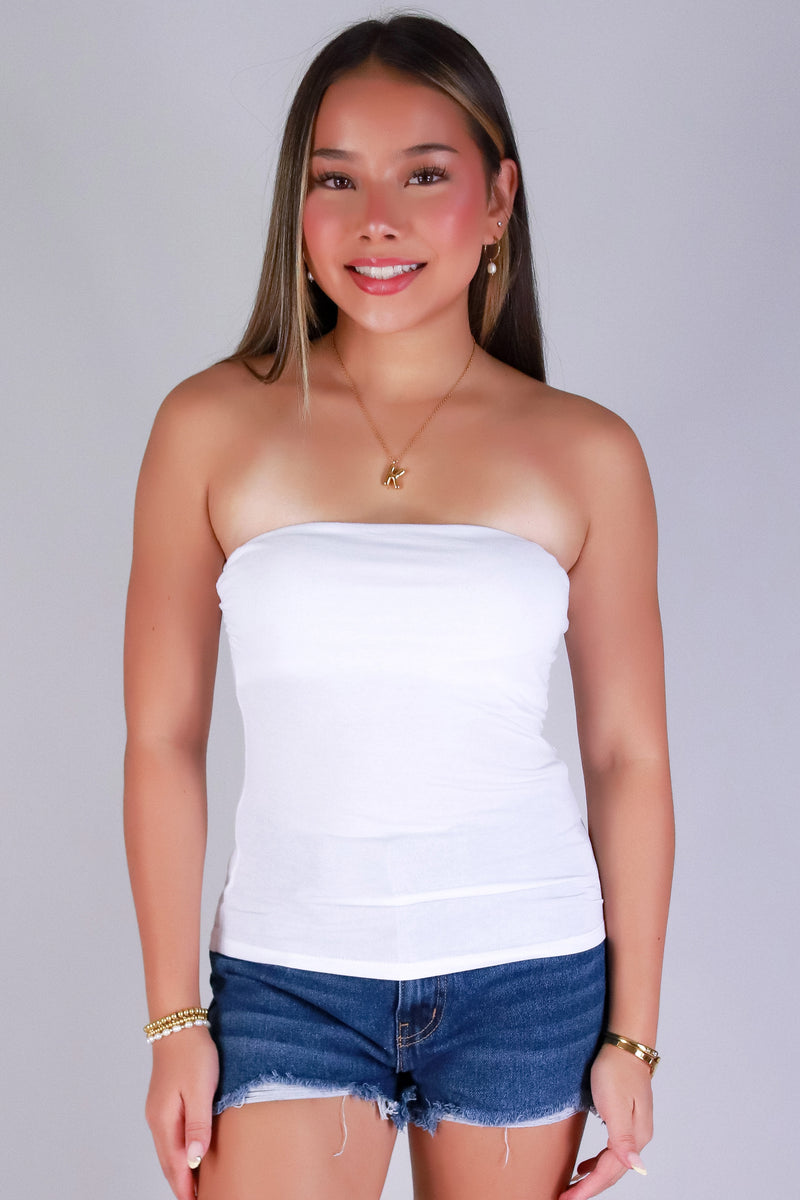 Jeans Warehouse Hawaii - TANK/TUBE SOLID BASIC - NO TELLING TUBE TOP | By CRESCITA APPAREL/SHINE I
