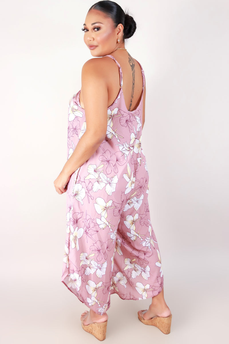 Jeans Warehouse Hawaii - PLUS PRINTED JUMPSUITS - GINGER LILY NO WAIST JUMPSUIT | By LUZ