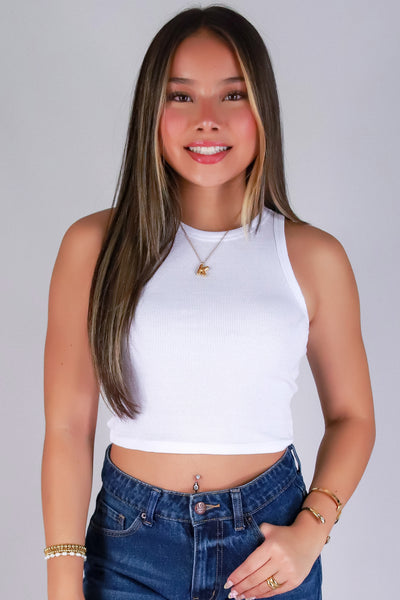 Jeans Warehouse Hawaii - TANK/TUBE SOLID BASIC - PRETTY BASIC CROP TANK | By ROSIO