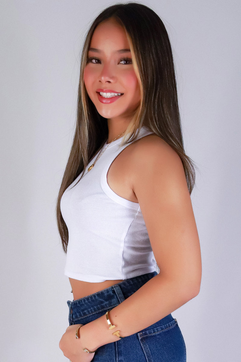 Jeans Warehouse Hawaii - TANK/TUBE SOLID BASIC - PRETTY BASIC CROP TANK | By ROSIO
