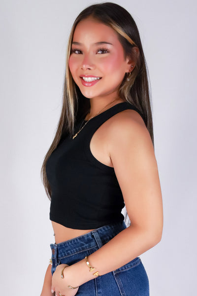 Jeans Warehouse Hawaii - TANK/TUBE SOLID BASIC - PRETTY BASIC CROP TANK | By ROSIO
