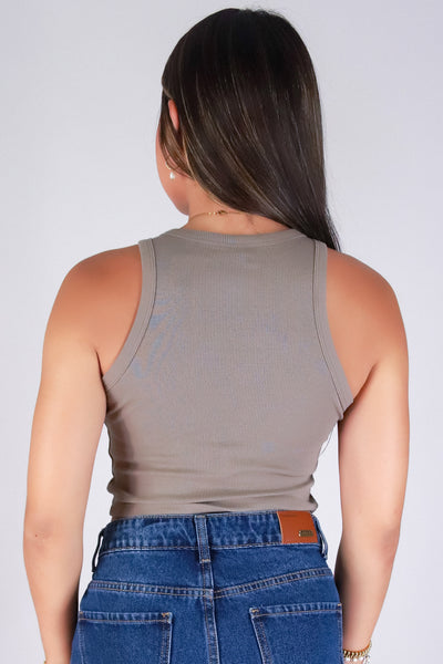Jeans Warehouse Hawaii - TANK/TUBE SOLID BASIC - PRETTY BASIC CROP TANK | By ROSIO