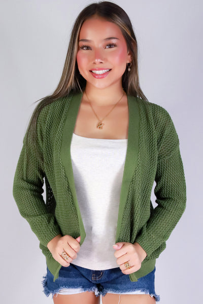 Jeans Warehouse Hawaii - SOLID SHT SLV CARDIGANS - COMFY CHIC SWEATER | By BE COOL
