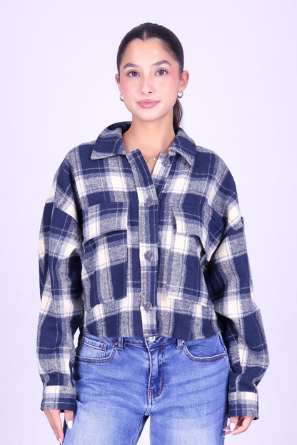BORROWED FROM YESTERDAY PLAID SHACKET
