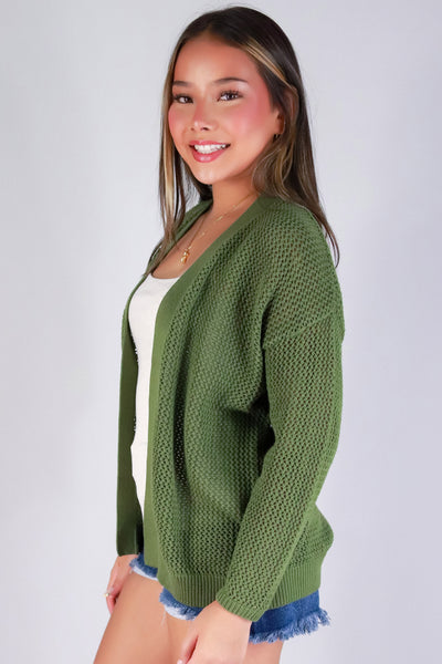 Jeans Warehouse Hawaii - SOLID SHT SLV CARDIGANS - COMFY CHIC SWEATER | By BE COOL