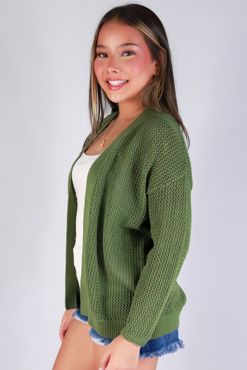 Jeans Warehouse Hawaii - SOLID SHT SLV CARDIGANS - COMFY CHIC SWEATER | By BE COOL