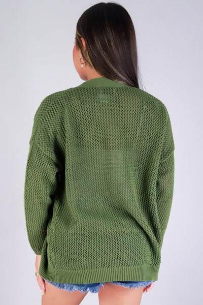 Jeans Warehouse Hawaii - SOLID SHT SLV CARDIGANS - COMFY CHIC SWEATER | By BE COOL