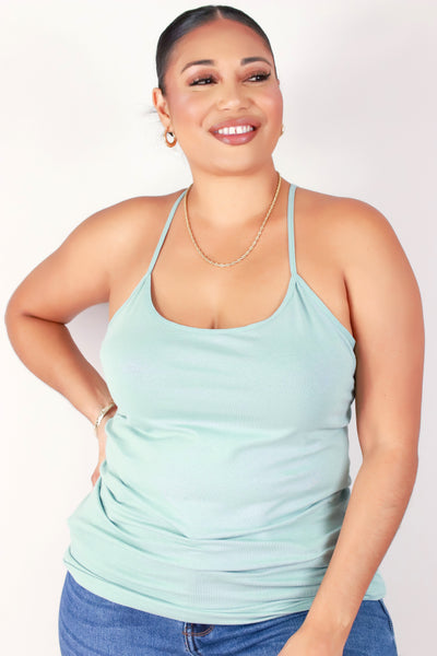 Jeans Warehouse Hawaii - PLUS BASIC SPAGHETTI TANKS - FOCUS ON YOURSELF TOP | By ACTIVE USA