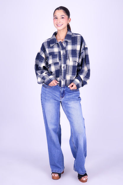BORROWED FROM YESTERDAY PLAID SHACKET