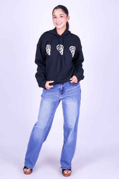 3 HEBREW SHELL OVERSIZED HOODIE