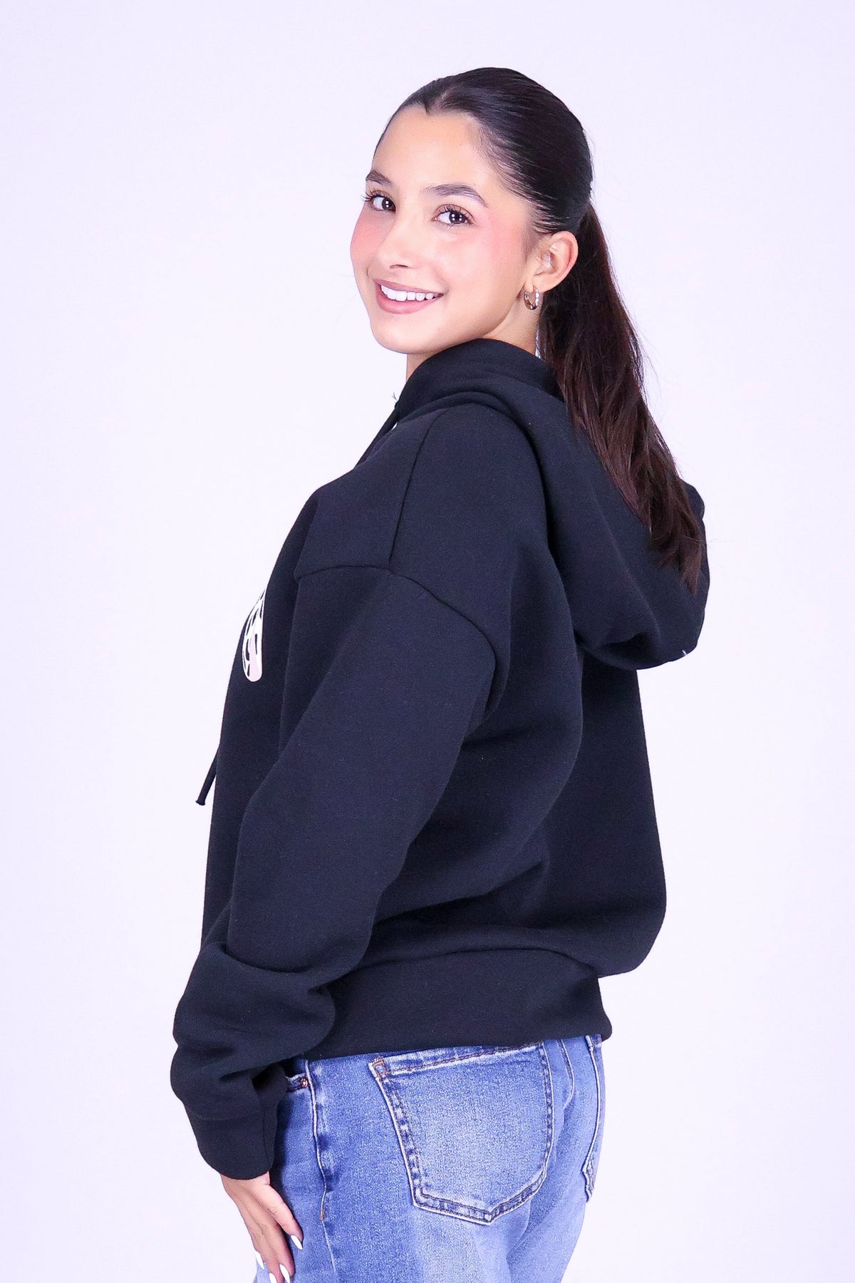 3 HEBREW SHELL OVERSIZED HOODIE