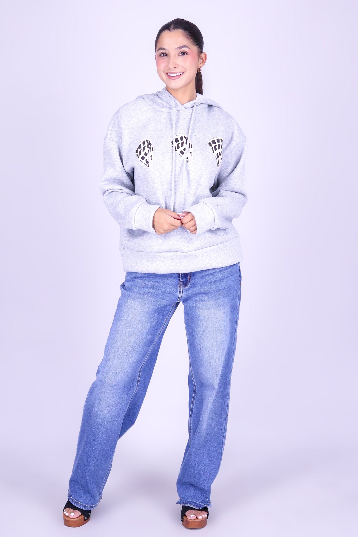 3 HEBREW SHELL OVERSIZED HOODIE