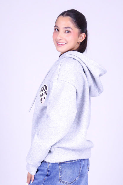 3 HEBREW SHELL OVERSIZED HOODIE
