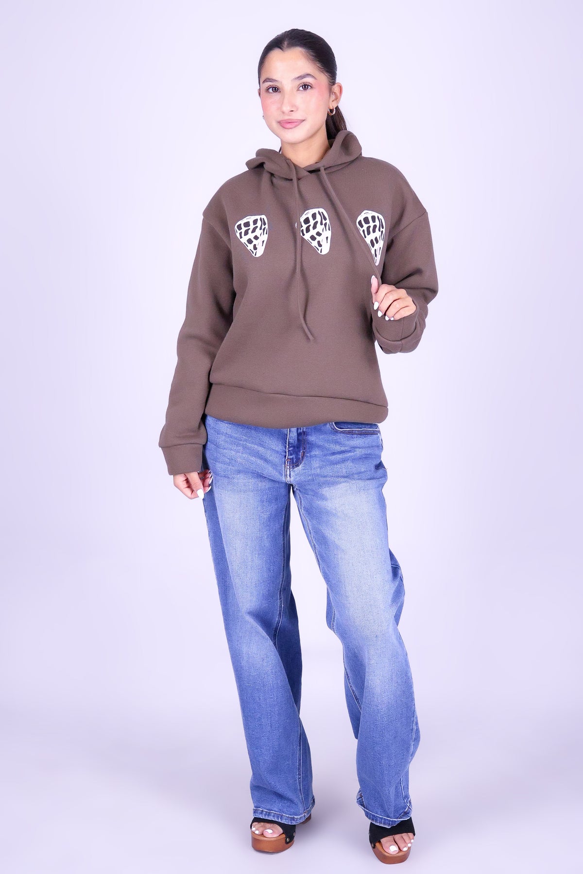 3 HEBREW SHELL OVERSIZED HOODIE